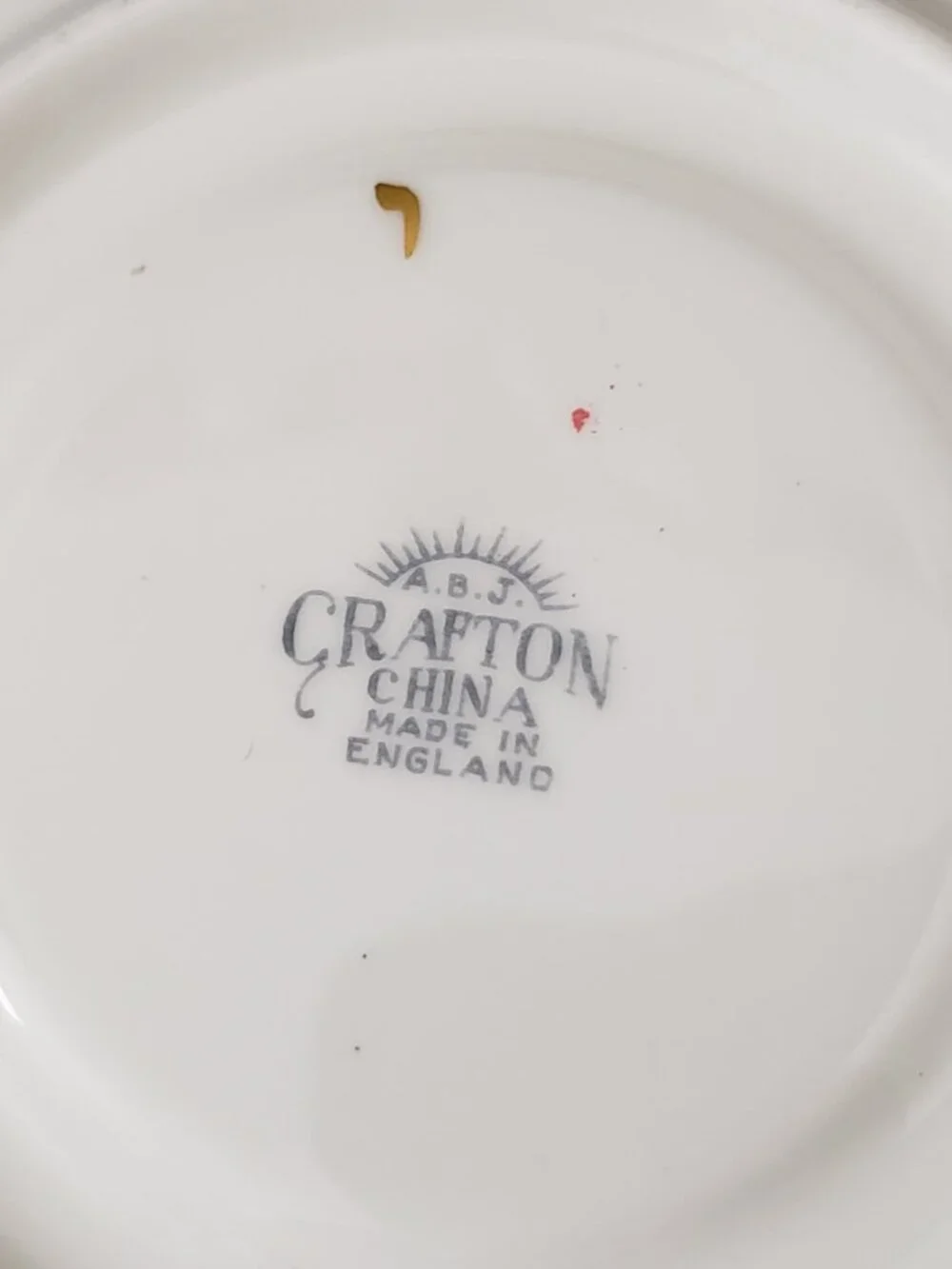 China England Yellow & Grey Floral Saucer Grafton